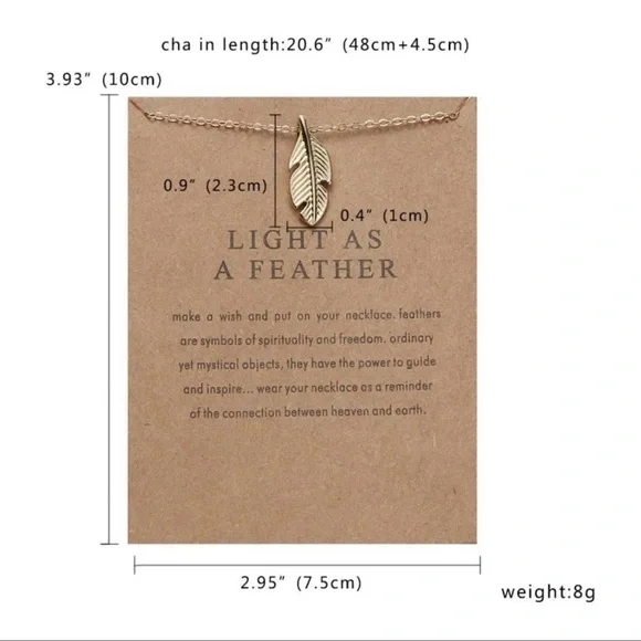 NEW Feather Necklace - Picture 2 of 3